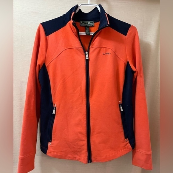Sweaters - 🔴Ralph Lauren Sport zip up sweater activewear orange size small
